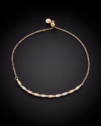 Italian Gold, Inc 14K Italian Tri-Tone Gold Bolo Bracelet