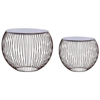 Berkfield Home Coffee Table 2 pcs Gold
