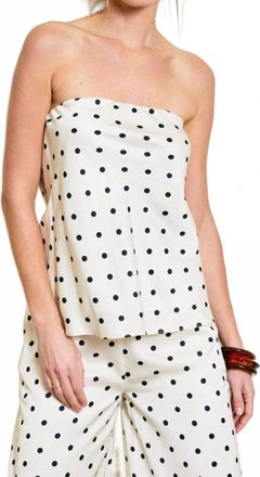 Line & Dot Ravyn Tube Top In Ivory Multi
