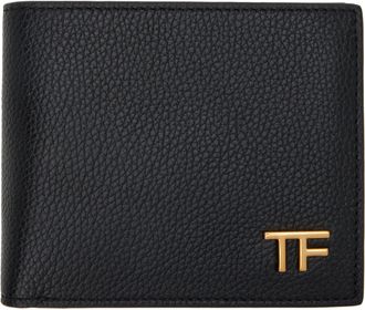 【TOM FORD】ペブルドレザー ロゴ トラベルウォレット Black Men's Designer Small Leather Goods | TOM FORD Fashion | Tom