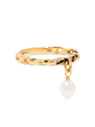 Goossens Riviera Mobile ring - women - Brass - 56 - Gold