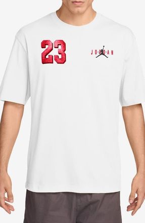 Nike Jordan Varsity Graphic T-Shirt in White/University Red at Nordstrom, Size Xx-Large