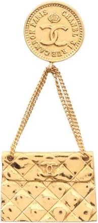 Chanel Pre-owned Jewellery, female, Yellow, Size: ONE SIZE Pre-owned Ornamental Brooch
