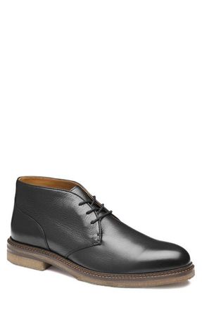 Johnston & Murphy Calder Chukka Boot in Black Tumbled Full Grain at Nordstrom, Size 10.5