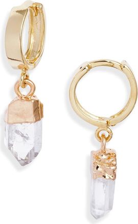 CHILD OF WILD Aura Quartz Huggie Hoop Earrings in Gold at Nordstrom