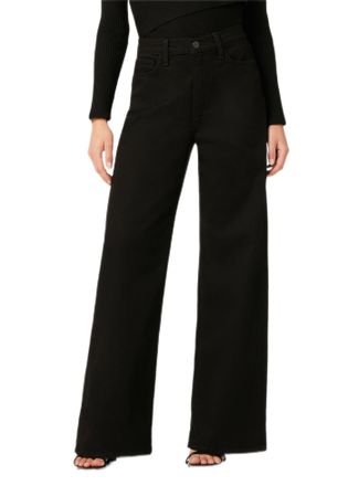Joe's Joes Womens The Mia Petite High Rise Wide Leg Jean, Black, 27