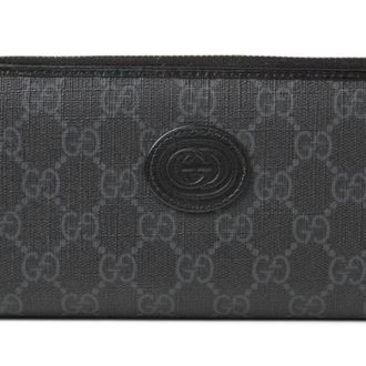 Gucci Black Gray Gg Supreme Coin Purse/Coin Case (Pre-Owned)