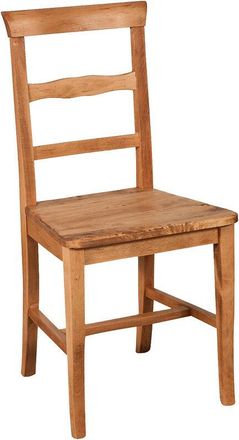 Biscottini International Country chair with beechwood frame and seat in solid linden wood L45xPR43xH92 cm Made in Italy