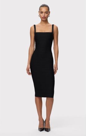 H&eacute;rve L&eacute;ger THE NERI DRESS in Black-001 at Nordstrom, Size Xx-Small