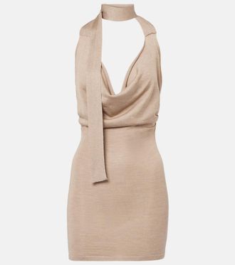 Aya Muse Evo knitted silk and cashmere minidress