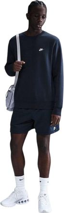 Nike Heren Club Logo Crew Neck Sweatshirt (Navy)