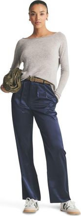 Naadam Lightweight Cashmere Boatneck Sweater in Cement at Nordstrom, Size X-Small