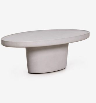 Sklum Mesa De Centro Ovalada 110x60 Cm En Cemento Darwys Sklum