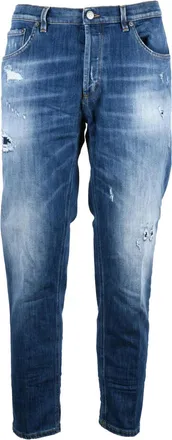 Dondup Blue Brighton Carrot Fit Stretch Jeans
