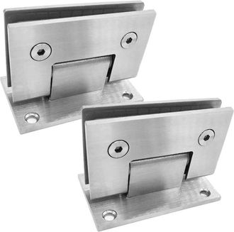 OEM Paquete De 2 Clips De Ba&ntilde;o Resistentes, Bisagra De Acero Inoxidable Para Puerta De Vidrio, Bisagra Fija Bidireccional Para Puerta De Vidrio, Clip De A