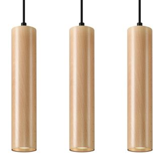 Sollux Lighting L&aacute;mpara de techo madera natural madera alt. 90 cm