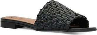 Aquatalia Brunello Weatherproof Slide Sandal in Black Woven at Nordstrom, Size 10.5