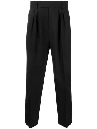 Saint Laurent wool tapered trousers - men - Spandex/Elastane/Wool - 46 - Black