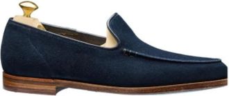Crockett & Jones Schoenen - Heren - Loafers - Blauw - 41 EU - Leer - Schoenen