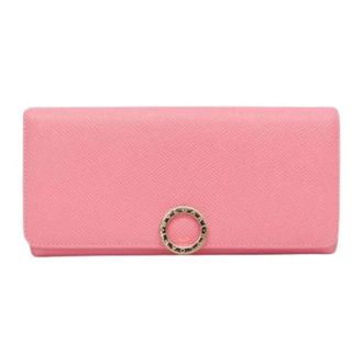 Bulgari Pre-owned Vintage Lange Portemonnee (Bi-fold) - Dames - Vintage Accessoires - Roze - ONE Size - Leer - Vintage