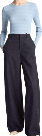 Vince Striped Ribbed Pima Cotton Long-Sleeve T-Shirt In Amalfi Combo