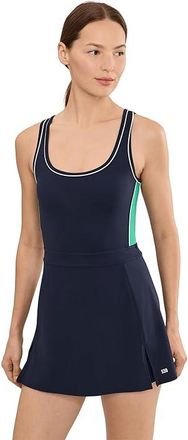 SPLITS59 Martina Rigor Color Block Dress Womens Dress Indigo/Spearmint : XS, Nylon/Spandex