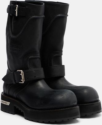 Balenciaga Venom leather combat boots