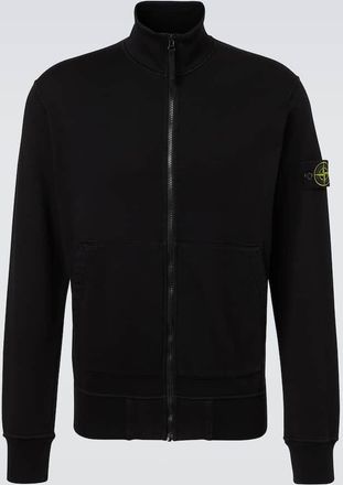 Stone Island Pullover Compass in cotone con mezza zip