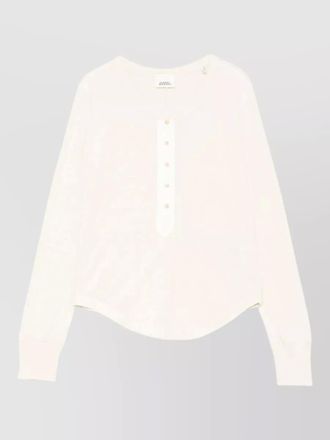 Isabel Marant talicia silk sweater crew neck ribbed hem