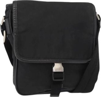 Prada Pre-owned Cross Body Bags, female, Black, Size: ONE SIZE Pre-owned Nylon Cross Body Bag