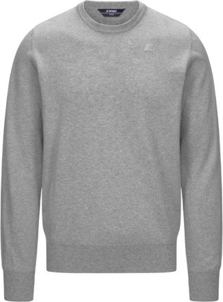 K-Way Katoenen sweatshirts en hoodies - Heren - Ronde hals truien - Grijs - M - Katoen - Truien & Vesten