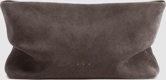 Aesther Ekme Sac Nina Clutch Suede Dark Taupe