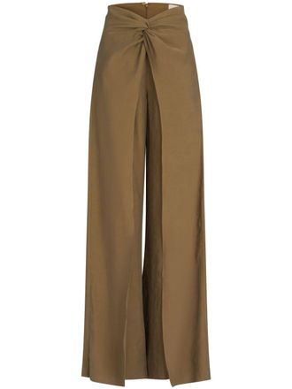 Silvia Tcherassi Canturipe high-waist palazzo trousers - Green