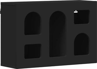 vidaXL Mueble Colgante Elst Negro 60 X 20 X 40 Cm Madera De Ingenier&iacute;a Vidaxl