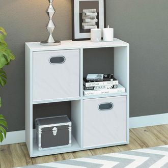 Vicco Separador De Ambientes Tetra, Blanco, 72.6 X 72 Cm