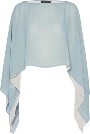 Elena Miro Dames, Blouses & Shirts, Blauw, Maat: S/M Zijde