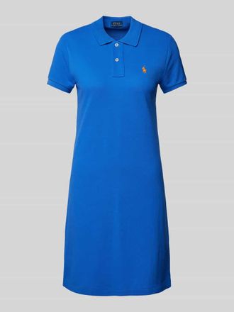 Polo Ralph Lauren Polokleid mit Logo-Stitching in Blau, Gr&ouml;&szlig;e XS