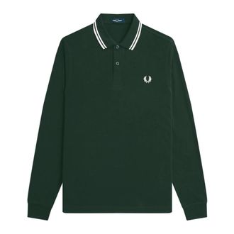 Fred Perry Long Sleeve Polo - male - Fred Perry - Polo Shirts - Green - XL - Tops