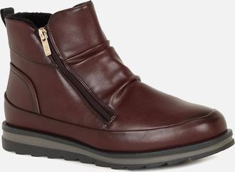 Heavenly Feet Womens Duchess Womens Ankle Boots - Brown - Size: 3