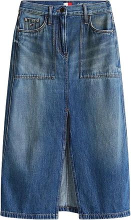 Tommy Jeans Utility Denim Rok - Dames - Spijkerrokken - Blauw - W28 - Denim - Rokken