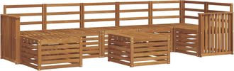 vidaXL Conjunto De Sof&aacute;s De Exterior 8 Uds. Natural Vidaxl