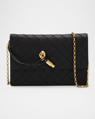 Bottega Veneta Andiamo Leather Chain Pouch Bag