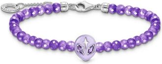 Thomas Sabo Armband met imitatie amethist kraal - Dames - Armbanden - Paars - ONE Size - Accessoires