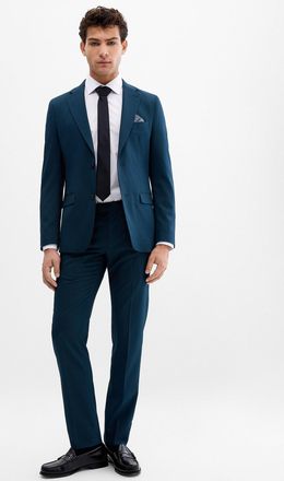 Soul of London Mens Two-tone thread piqu&eacute; suit Slim fit