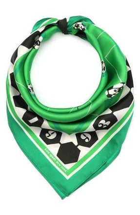 Kate Spade New York soccer silk square scarf in Fern Moss at Nordstrom Rack