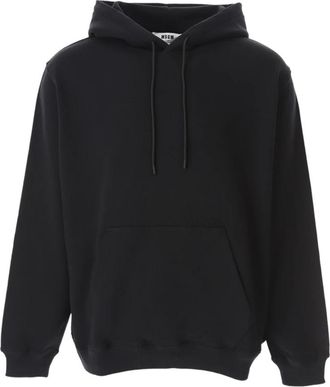 Msgm Back Logo Hoodie - male - MSGM - Hoodies - Black - XL - Sweatshirts & Hoodies