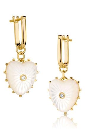 Thatch Isabel Amazonite Heart Drop Earrings in Mother Of Pearl at Nordstrom