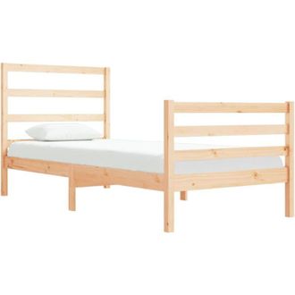 vidaXL Bed Frame without Mattress Solid Wood Pine 90x190 cm Single Single vidaXL