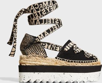 Stella McCartney Gaia Organic Canvas Espadrille Sandals