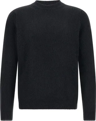 Zanone Jersey de Cuello Redondo - Knitwear - Hombre - Negro - 2XL